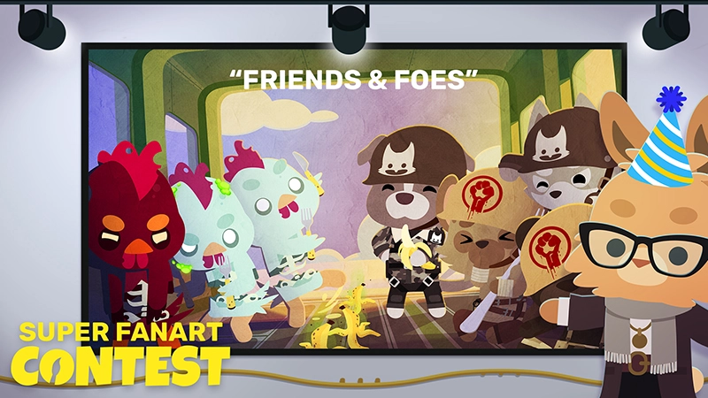 Super Fanart Contest Results: Friends & Foes